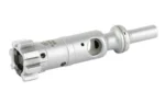KAK K-SPEC AR Bolt silver bolt assembly in angled side view with visible locking lugs