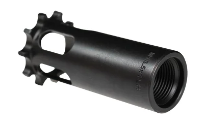 Primary Weapons Systems PWS 13.5X1LH PISTON BLK black piston, angled view with threaded opening