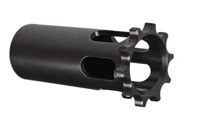 primary-15697 Primary Weapons Systems PWS .578X28 PISTON BLK black piston, side view with vent cutouts