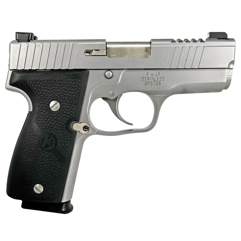 primary-1574 Kahr Arms Kahr K9 Limited Edition Cut Out Stainless Steel Slide Handgun 9mm Luger 7rd Magazines 3.6" Barrel TruGlo Sights