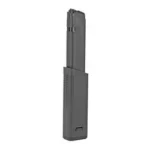KRISS MAGEX 9MM assembled magazine, upright front view in black with extended body