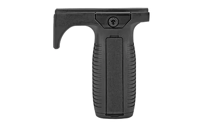 primary-15762 KRISS Vertical Grip with Handstop front view in black with ribbed grip and upper handstop
