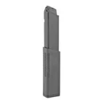 KRISS Vector black extended magazine in front view with a narrow body and textured lower section