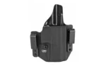 L.A.G. Tactical LAG DFNDR CZ P-10 C holster, black front view with belt clips