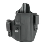 L.A.G. Tactical LAG DFNDR SIG P320F OWB/IWB black right-hand holster, front view