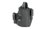 L.A.G. Tactical LAG DFNDR SIG P320F OWB/IWB black right-hand holster, front view