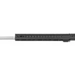 Luth-AR LUTH AR 24-inch BULL BBL COMP UPPER 223, black upper with silver barrel, right side view