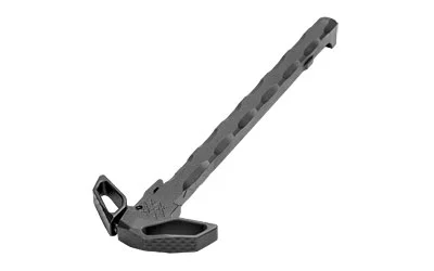 SEEKINS DNA CHARGING HANDLE black charging handle, angled side view with elongated slotted body