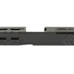 SYLVAN GEN3 slide with internals, black side view with window cuts and angled rear serrations