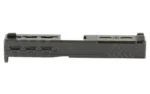 SYLVAN slide for GLK19 G4, black side view with window cuts and angled rear serrations