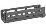 Midwest AK Handguard Drop In M-LOK black angled side view with elongated mounting slots