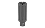 MIDWEST BLAST CAN 9MM 1/2X36 THREAD black upright view with fluted body and notched top