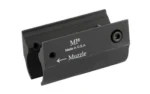 MIDWEST MARLIN 336 HANDGUARD ADAPTER black, angled side view with mounting screw and muzzle marking