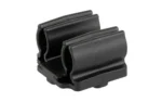 MIDWEST UNVRSL SHELL HLDR black shell holder, angled front view with four curved loops