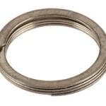 Luth-AR LUTH AR HELICAL 1 PIECE GAS RING, silver coiled ring viewed from above