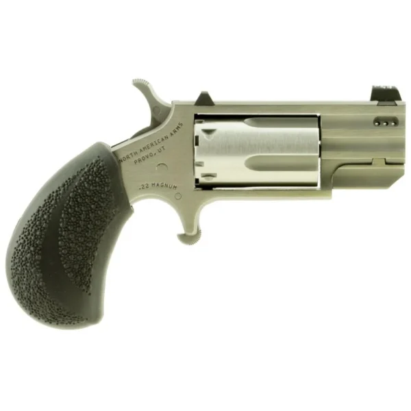 North American Arms NAA Pug TP Handgun .22 Mag 5rd Magazine 1" Barrel Silver with Black Grip
