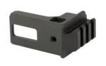 Midwest AK Pic End Plate Adaptor in black, angled view with rear rail slots and side opening