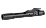 Midwest AR15 Black Nitride BCG, black side view with bolt head and gas key visible