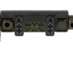 Midwest AK Alpha Folding Stock olive drab side view with black buttpad and hinge