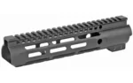 MIDWEST 9.25 SLIM LINE HANDGUARD black angled side view with top rail and vent slots