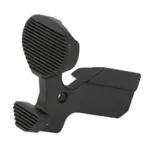 Luth-AR Paddle Bolt Catch 308, angled view in black with ribbed paddle surfaces