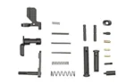 Luth-AR 308 Lower Parts Kit Builder, top view of assorted black and metallic small parts