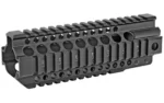 MIDWEST COMBAT QUAD RAIL 7.25-inch, black angled side view with four rails and round vents