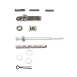 Luth-AR Bolt Component Kit AR 15, top view of pins, springs, rings and metal bolt parts
