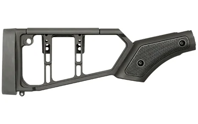 primary-15902 Midwest Lever Stock Henry Pstl Grip black right-side view with skeletal frame and textured grip