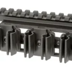 MIDWEST OPTIC RL SHELL HLDR 1894-X4 black side view with top rail and multiple shell loops