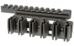 MIDWEST OPTIC RL SHELL HLDR 1894-X4 black side view with top rail and multiple shell loops