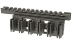 MIDWEST OPTIC RL SHELL HLDR 1894-X5 black side view with top rail and multiple shell loops