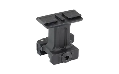MIDWEST MK2 QD ACRO MNT, angled view of black raised optic mount with top rail and side clamp