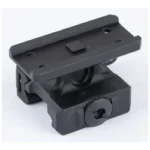 Midwest MK2 QD T2 Aimpoint Mount Cowitness, black three-quarter view with top rail and side fastener