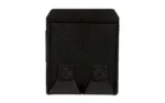 BL Force Belt 10SPD double pistol pouch, black front view with two stitched belt loops