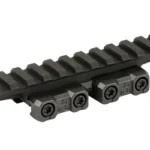 MIDWEST MK2 1913 RISER 13 SLOT black angled view with slotted top rail and four side screws