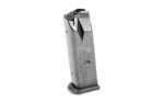 Armscor ACT-MAG 1911 silver metal extended magazine, angled front view