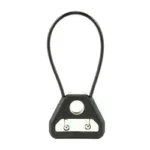BL FORCE UNIVERSAL WIRE LOOP, black loop with triangular base and silver fasteners