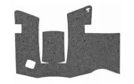 Talon grip for Glock 48/43X, black textured rubber adhesive pieces laid flat