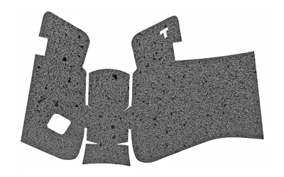 Talon grip for Glock 19 Gen5, black textured rubber adhesive pieces laid flat