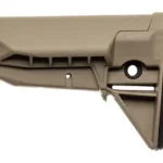 Bravo Company BCM Gunfighter Stock Mod 0 SOPMOD tan stock, right-side view with black buttpad