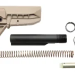 Bravo Company BCM GUNFTR STOCK KIT MOD0 SOPMOD FDE, tan stock with tube, spring and hardware