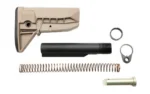 Bravo Company BCM GUNFTR STOCK KIT MOD0 SOPMOD FDE, tan stock with tube, spring and hardware
