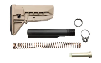 Bravo Company BCM GUNFTR STOCK KIT MOD0 SOPMOD FDE, tan stock with tube, spring and hardware