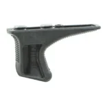 Bravo Company BCM GUNFIGHTER KNSTHTC GRP KEY BLK, black grip in side view with slim mounting plate