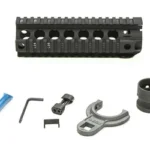 Bravo Company BCM Gunfighter Quad Rail 556 7, black side view with mounting hardware below