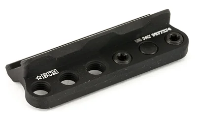 Bravo Company BCM GUNFTR SCOUT MOD MOUNT KM black angled mount with five holes and white markings
