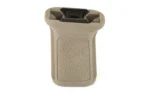 Bravo Company BCM GUNFIGHTER VERT GRP PIC MOD3 FDE tan front view with textured grip and rail mount