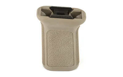 Bravo Company BCM GUNFIGHTER VERT GRP PIC MOD3 FDE tan front view with textured grip and rail mount