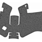 TALON GRP FOR GLOCK 17 GEN5 black rubber grip pieces, laid flat with textured surfaces